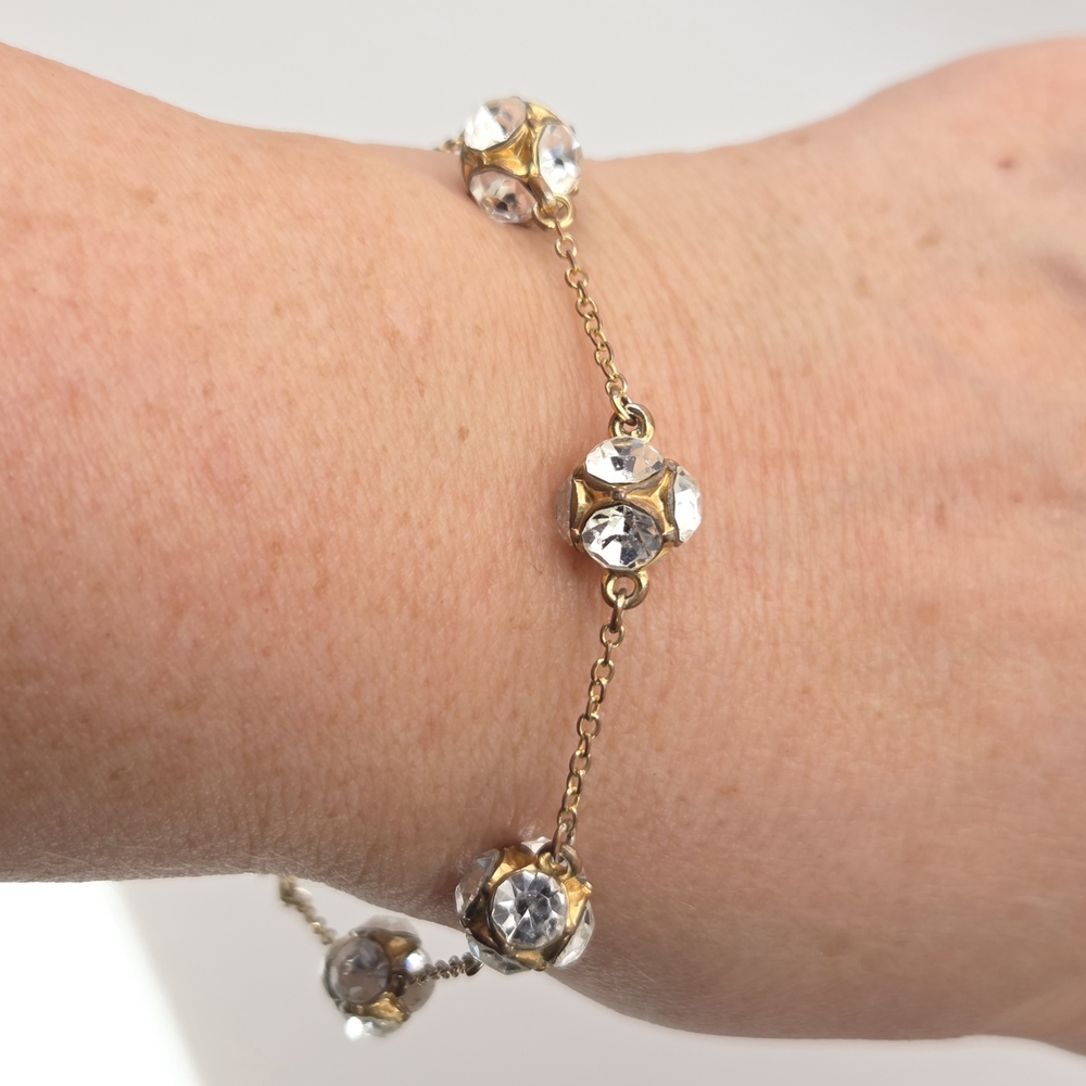Kate Spade "On The Ball" Pavé Crystal Bracelet - AS IS / Tarnished
